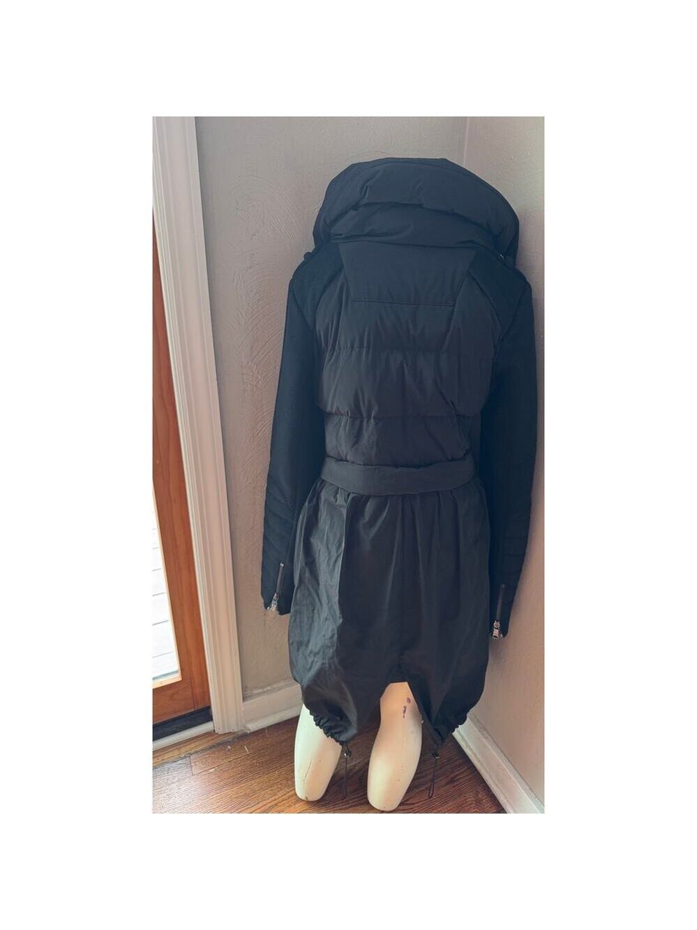 Ashley B Down Fish Tail Mixed-Media Parka, size small - Picture 3 of 12